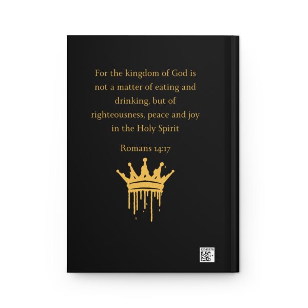 Kingdom Culture Hardcover Journal – Romans 14:17 (Black and Gold) - Image 2