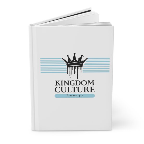 Kingdom Culture Hardcover Journal – Romans 14:17 (White and Blue)