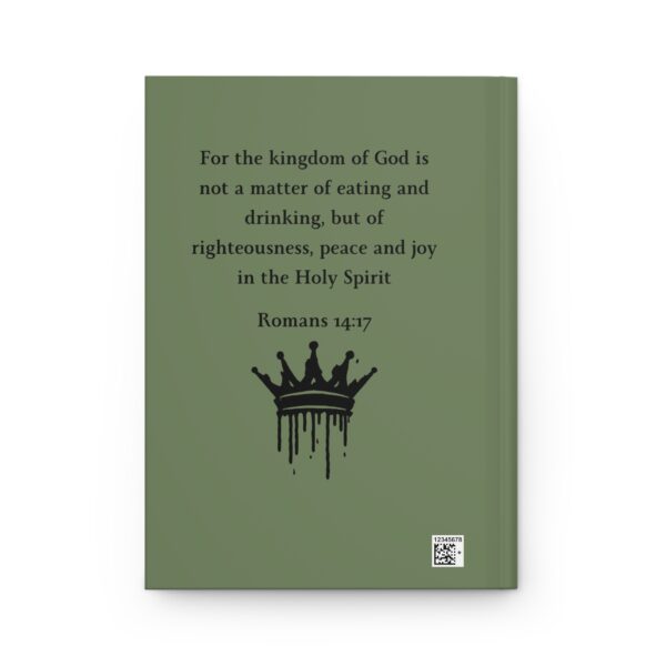 Kingdom Culture Hardcover Journal – Romans 14:17 (Green and Black) - Image 2