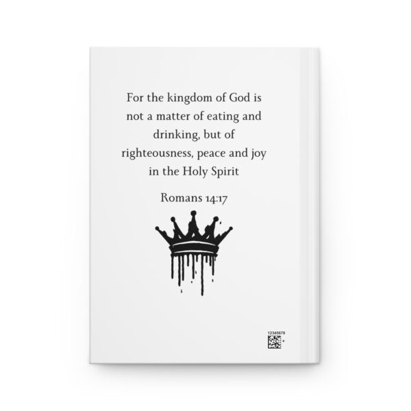 Kingdom Culture Hardcover Journal – Romans 14:17 (White and Blue) - Image 3